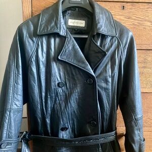Jones New York Leather Trench Coat